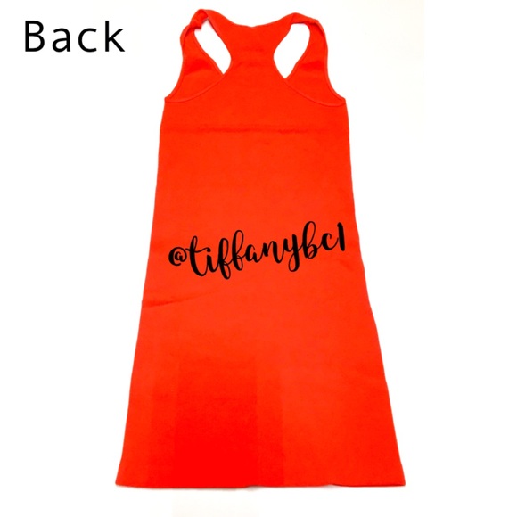 Red Racerback Tank Top Mini Dress - Picture 5 of 8